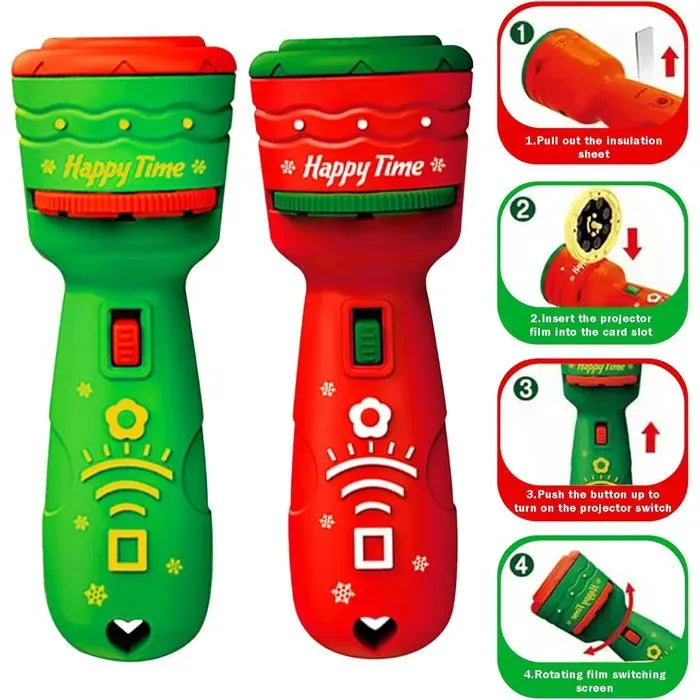 Fun Interactive Projection Lamp for Children – 2-in-1 Flashlight with 24 Motifs 20