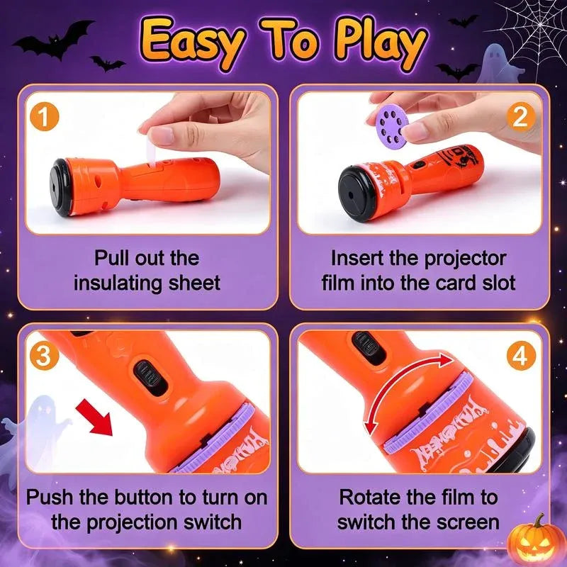Fun Interactive Projection Lamp for Children – 2-in-1 Flashlight with 24 Motifs 7