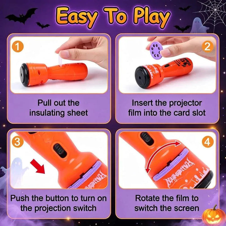Fun Interactive Projection Lamp for Children – 2-in-1 Flashlight with 24 Motifs 7