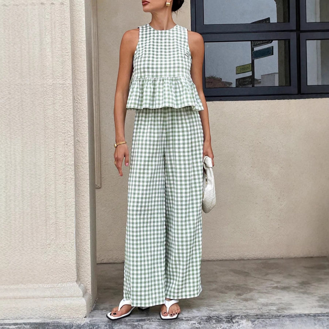 Gingham_Sleeveless_Peplum_Top_and_Wide_Leg_Pants_Set_for_Women_luhvia_3.jpg
