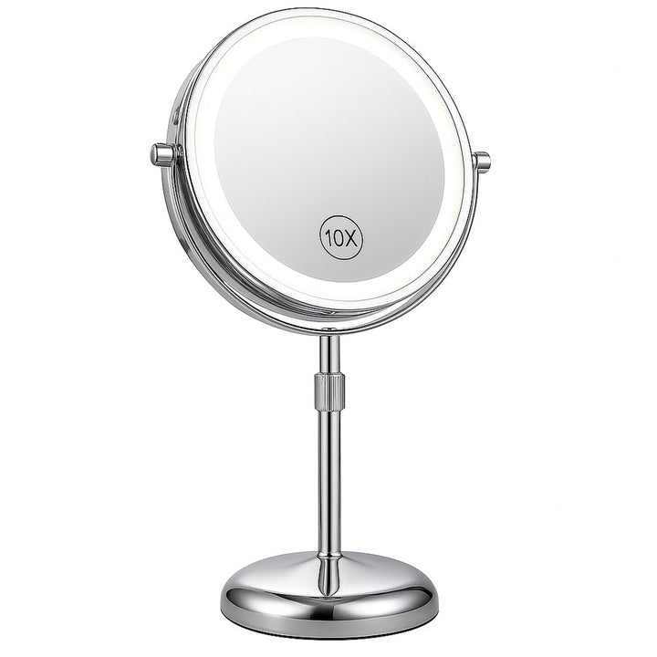 Height-Adjustable Makeup Mirror – LED Light with 10x Magnification 3