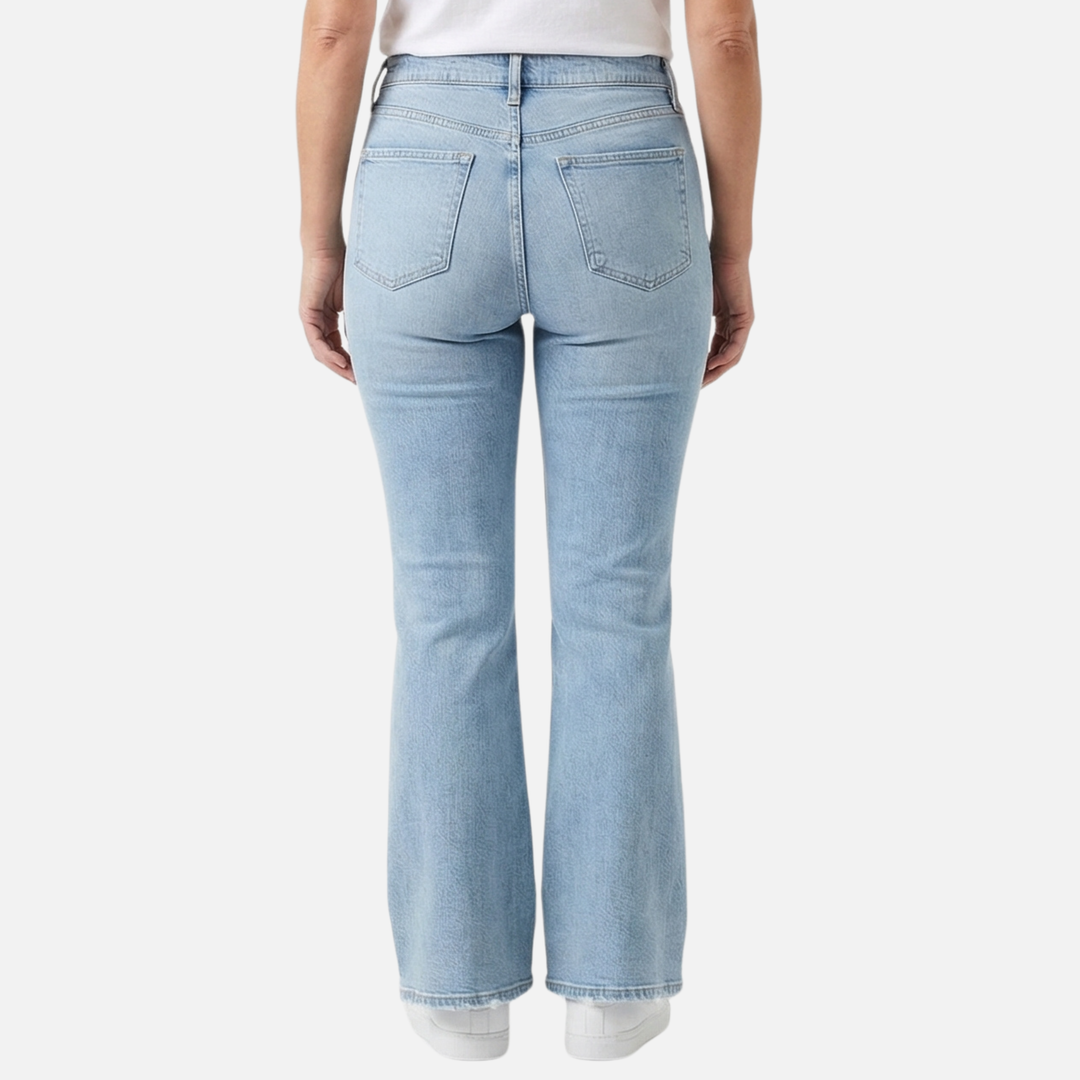 High-Waisted Flared Denim Jeans with Everyday Comfort for Women
