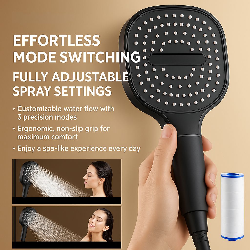 High Pressure Shower Head – With Turbo-Boost and Filtration for Strong Water Pressure and Healthier Skin 8