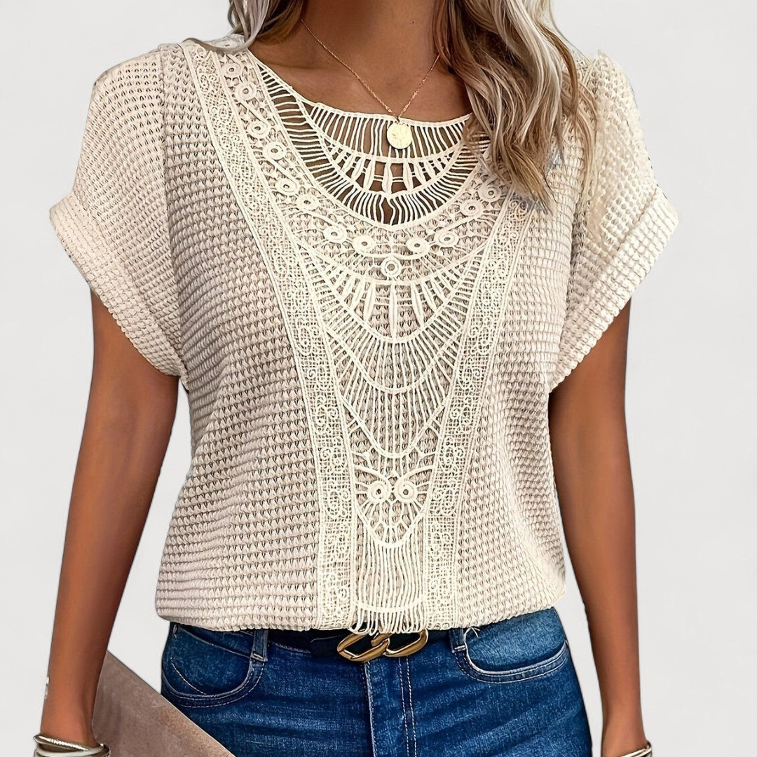 Summer_T_Shirt_with_Crochet_Lace_Panel_Waffle_Knit_Top_for_Women_11