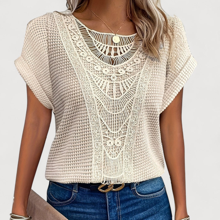 Summer_T_Shirt_with_Crochet_Lace_Panel_Waffle_Knit_Top_for_Women_11