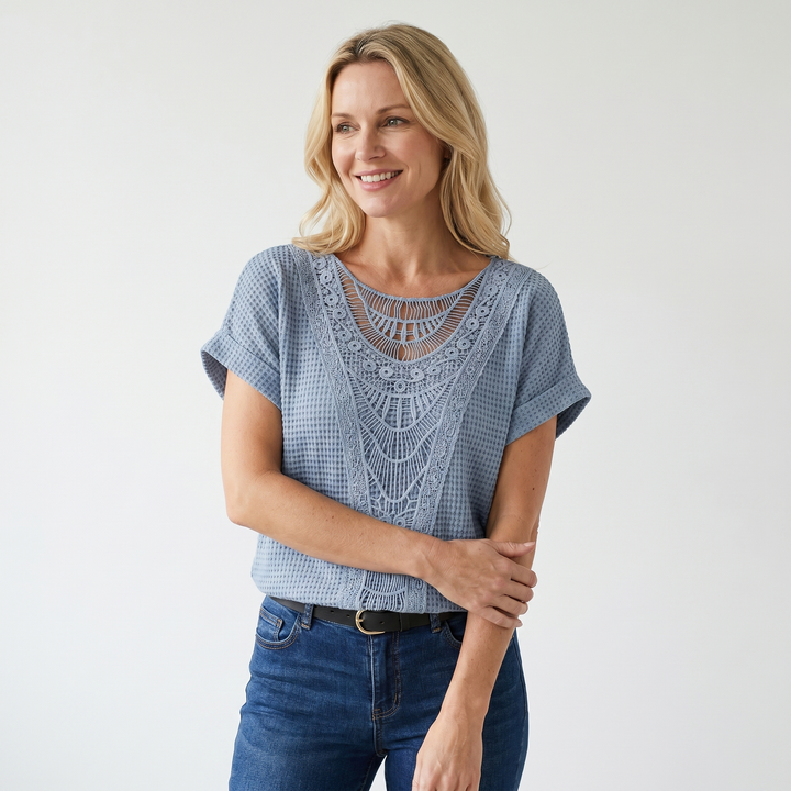 Summer_T_Shirt_with_Crochet_Lace_Panel_Waffle_Knit_Top_for_Women_5