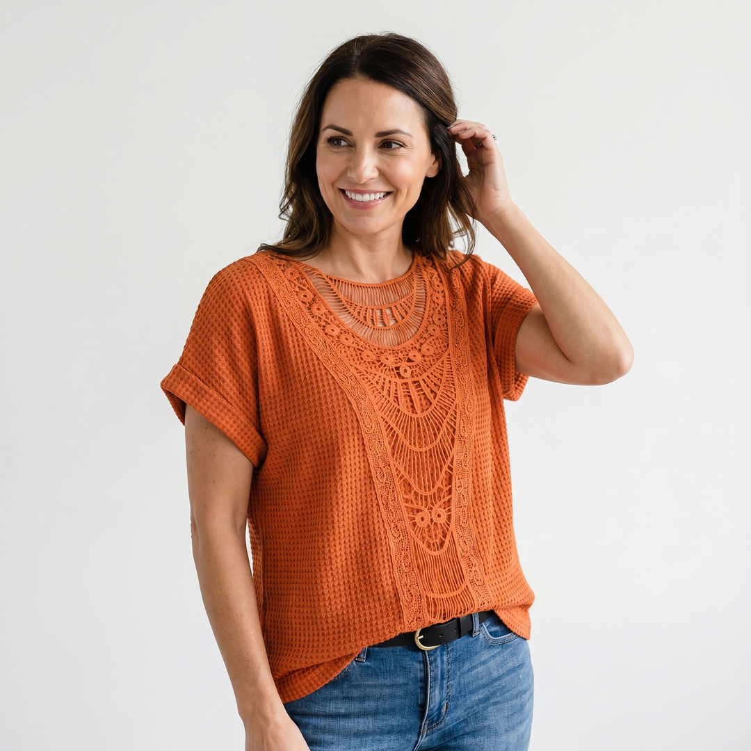 Summer_T_Shirt_with_Crochet_Lace_Panel_Waffle_Knit_Top_for_Women_6