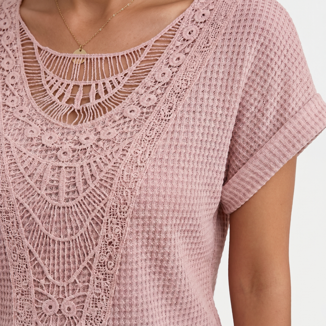 Summer_T_Shirt_with_Crochet_Lace_Panel_Waffle_Knit_Top_for_Women_8