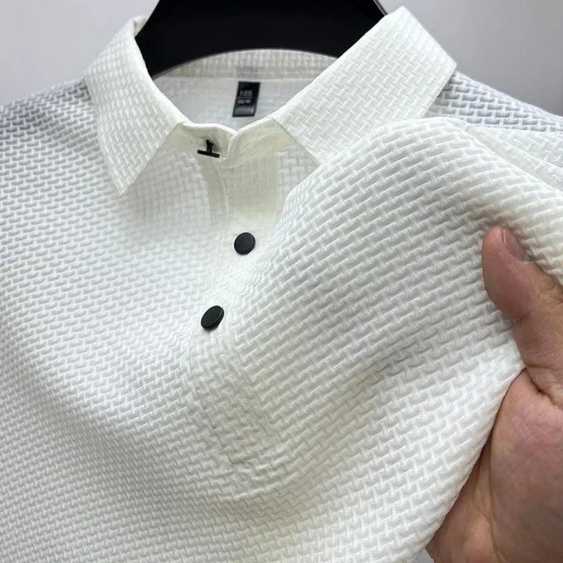 Honeycomb_Knit_Short_Sleeve_Collared_Shirt_for_Men_6