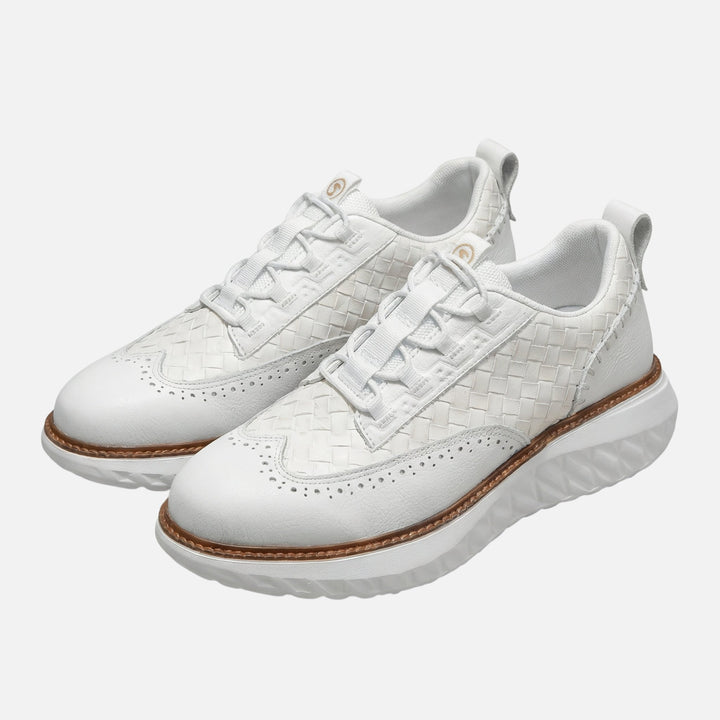 Classic Brogue Lace-Up Sneakers for Men