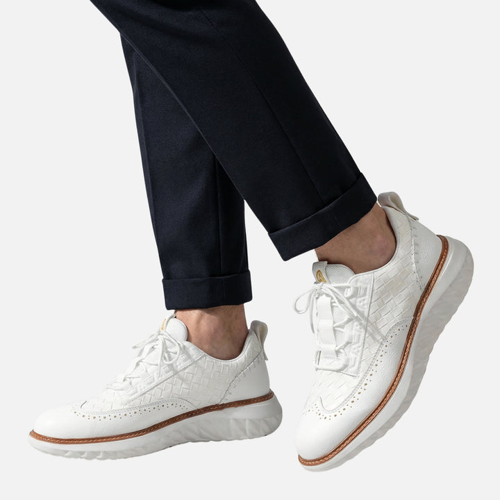 Classic Brogue Lace-Up Sneakers for Men