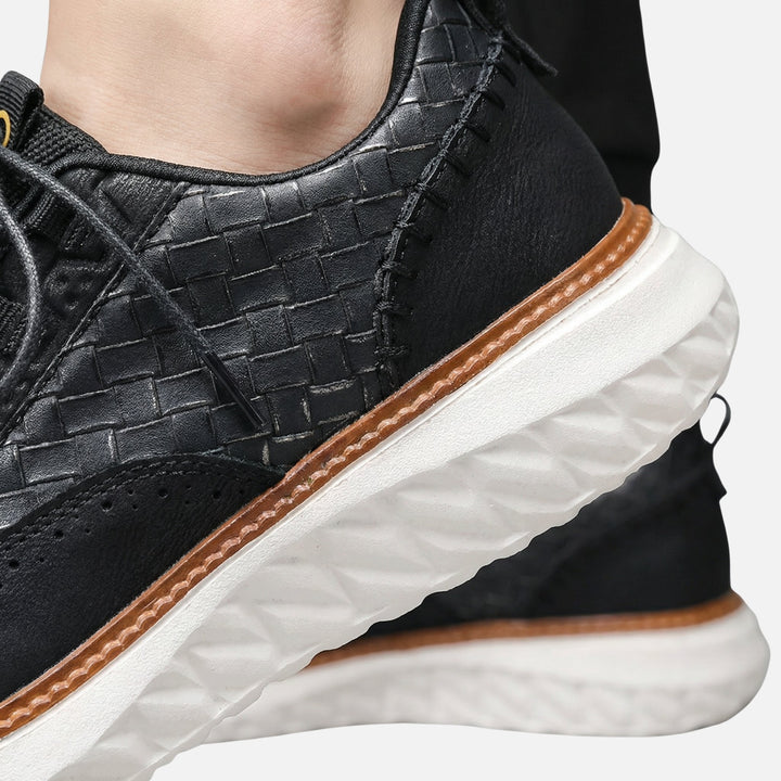 Classic Brogue Lace-Up Sneakers for Men