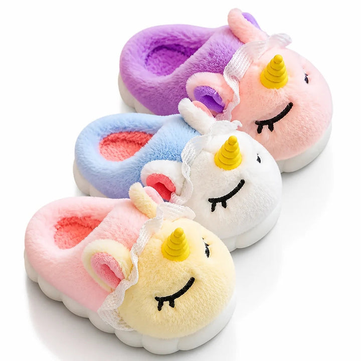Kids Unicorn Slippers – Warm Plush House Shoes 4