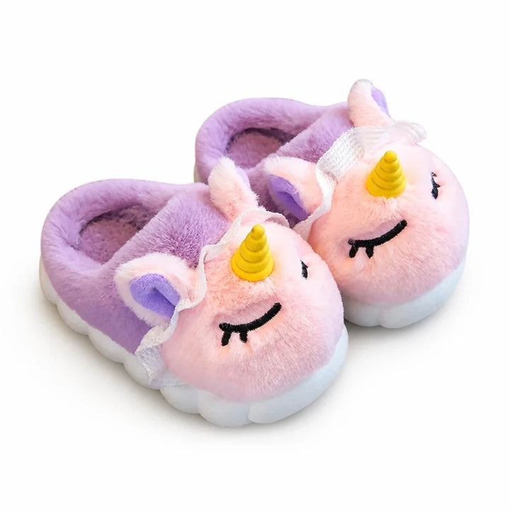 Kids Unicorn Slippers – Warm Plush House Shoes 7