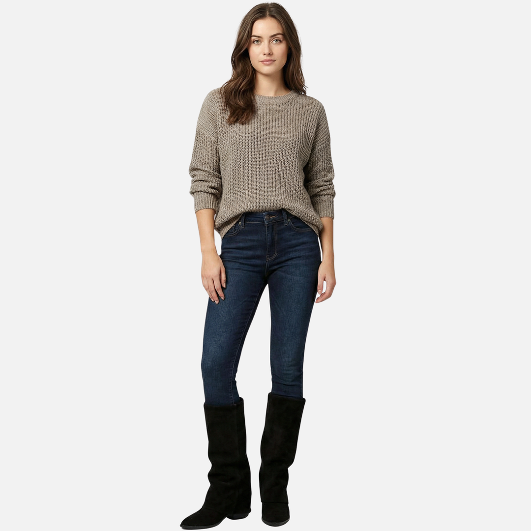 Knee-High Boots with Round Toe for Women