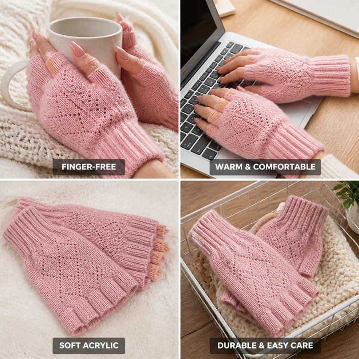 Knitted Fingerless Gloves – Soft Wrist Warmers 2