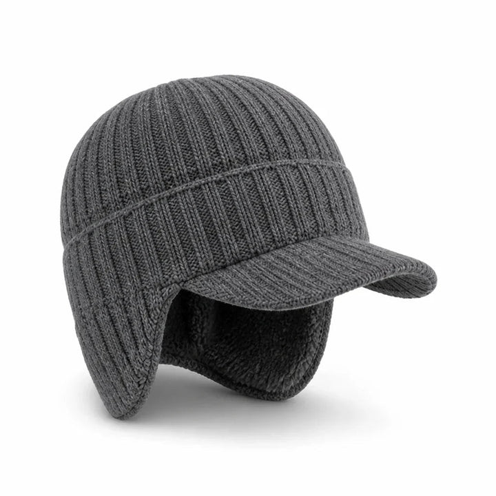 Knitted Lined Unisex Winter Hat – With Visor and Soft Fleece Lining 5