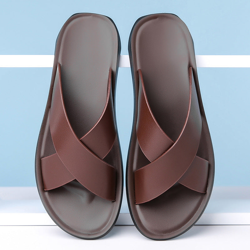 Leather_Cross_Strap_Open_Toe_Slide_Sandal_for_Men_2