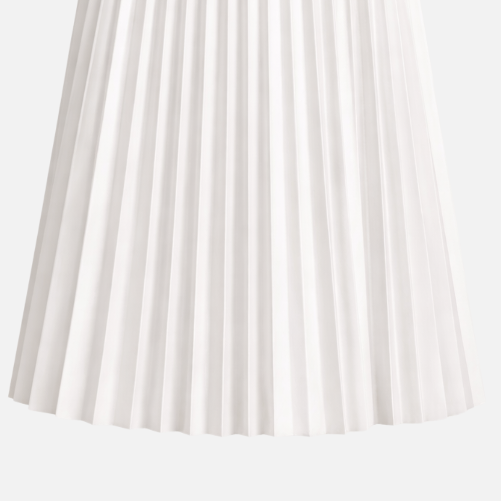 A-Line Pleated Skirt with Elastic Waist for Women