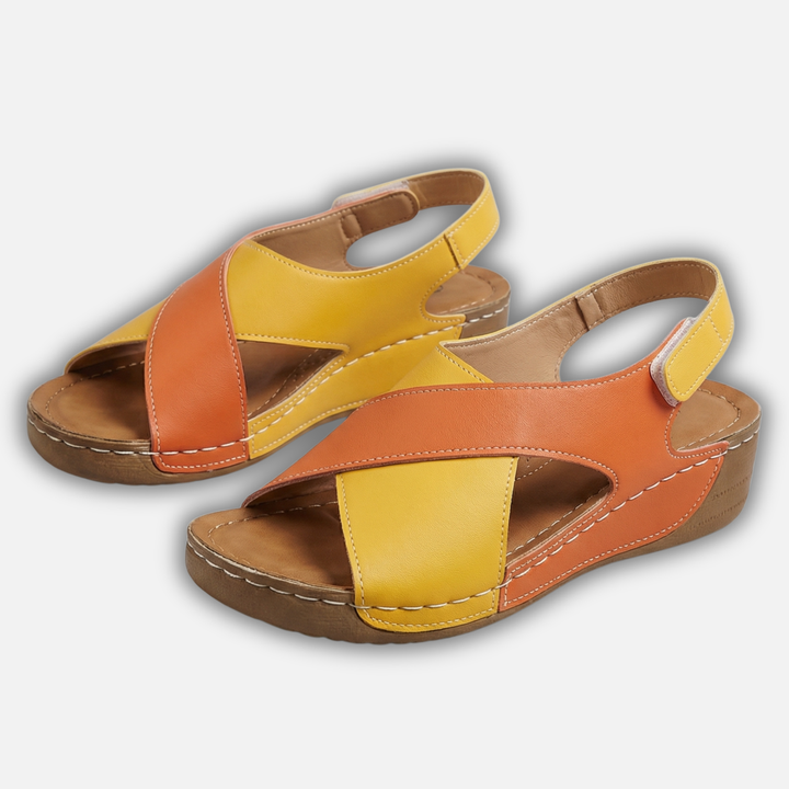 Lightweight Casual Wedge Sandals with Crossover Strap for Women