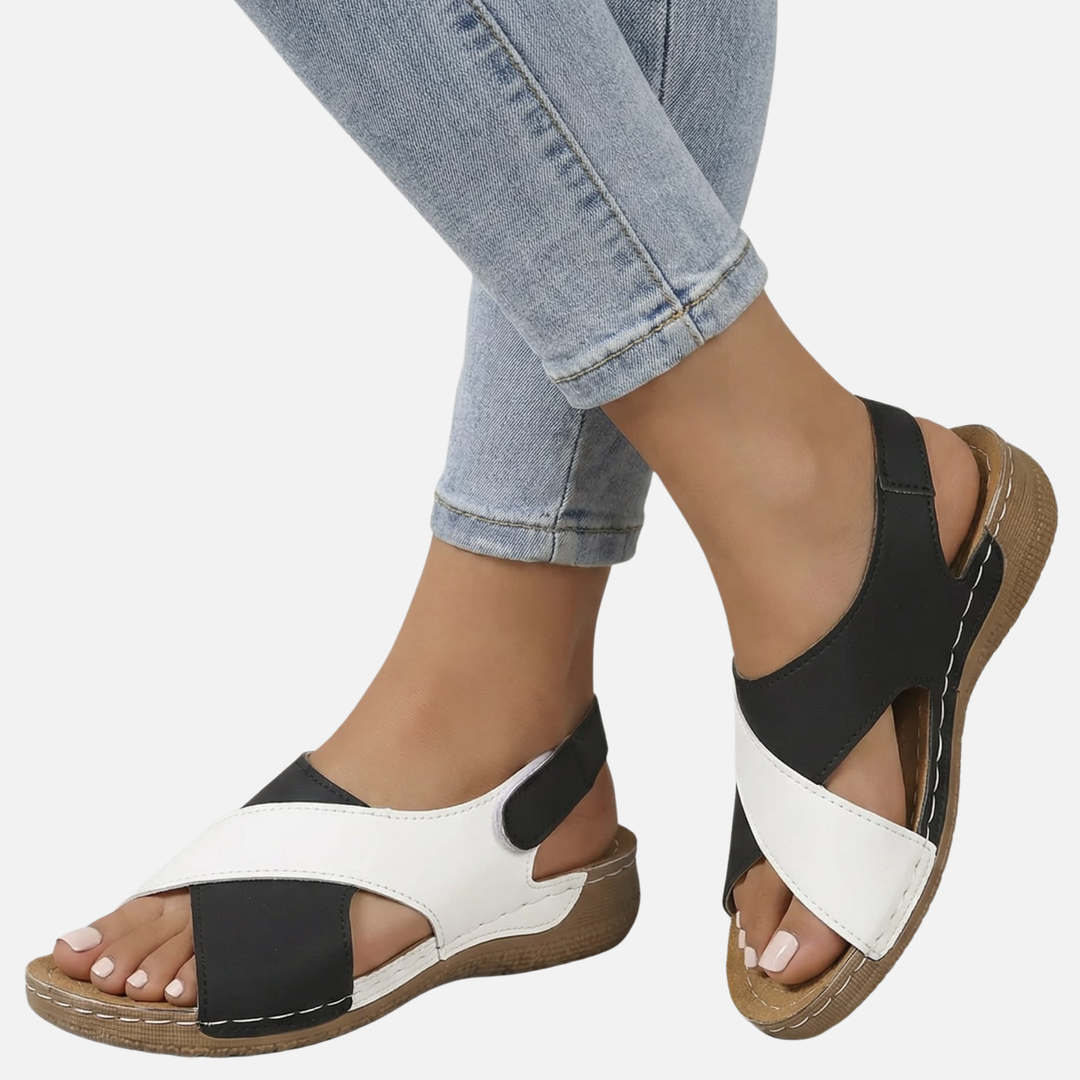 Lightweight Casual Wedge Sandals with Crossover Strap for Women
