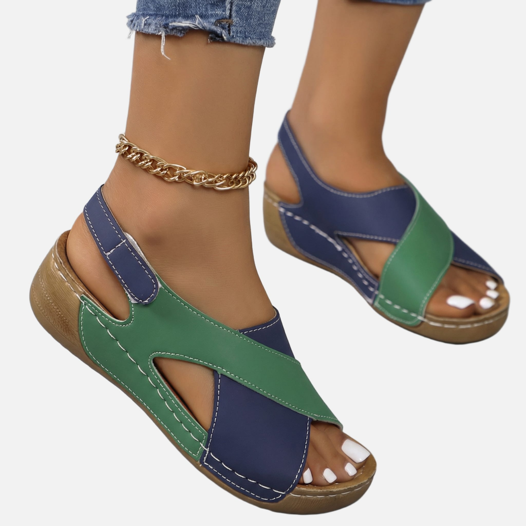 Lightweight Casual Wedge Sandals with Crossover Strap for Women