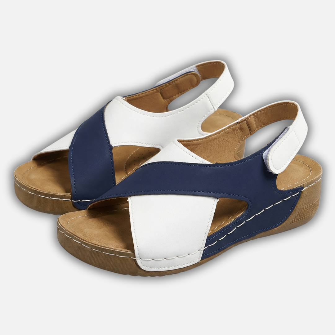 Lightweight Casual Wedge Sandals with Crossover Strap for Women