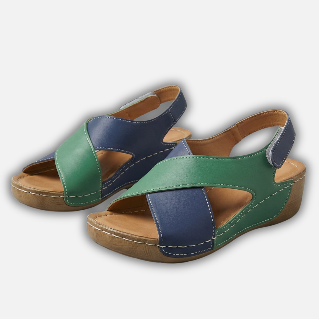 Lightweight Casual Wedge Sandals with Crossover Strap for Women