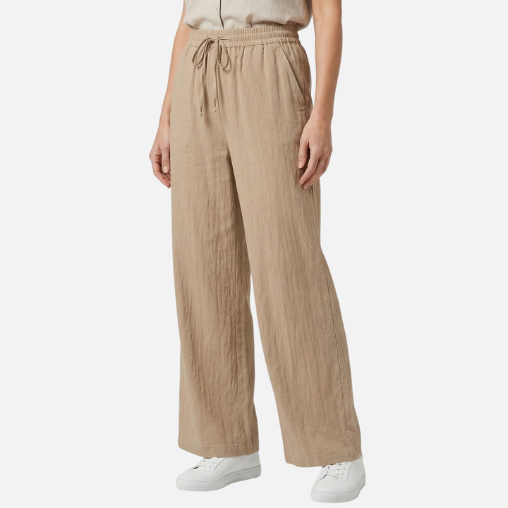 Lightweight Linen Wide Leg Drawstring Pants for Women