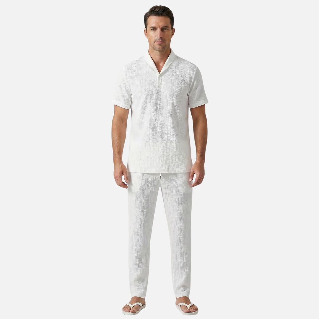 Lightweight Two-Piece Set - Summer Shirt & Pants Set for Men