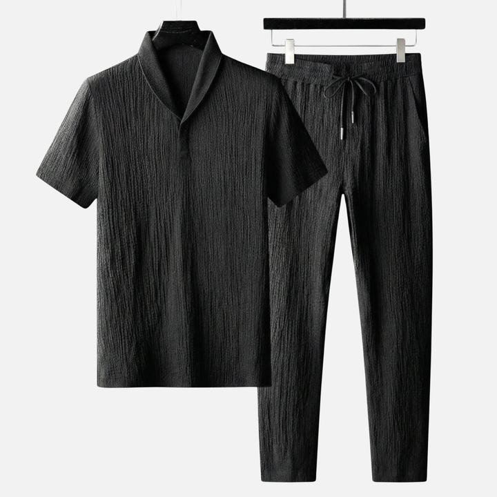 Lightweight Two-Piece Set - Summer Shirt & Pants Set for Men