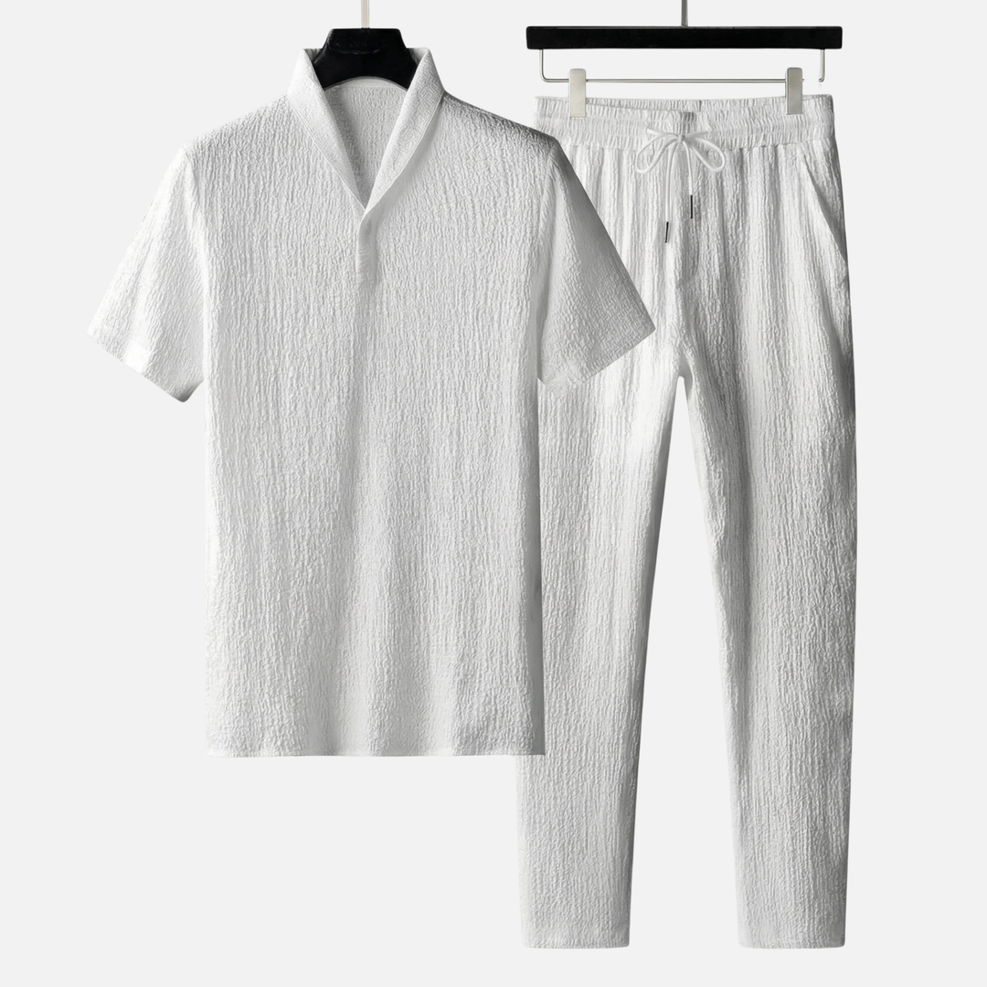 Lightweight Two-Piece Set - Summer Shirt & Pants Set for Men