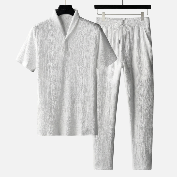 Lightweight Two-Piece Set - Summer Shirt & Pants Set for Men