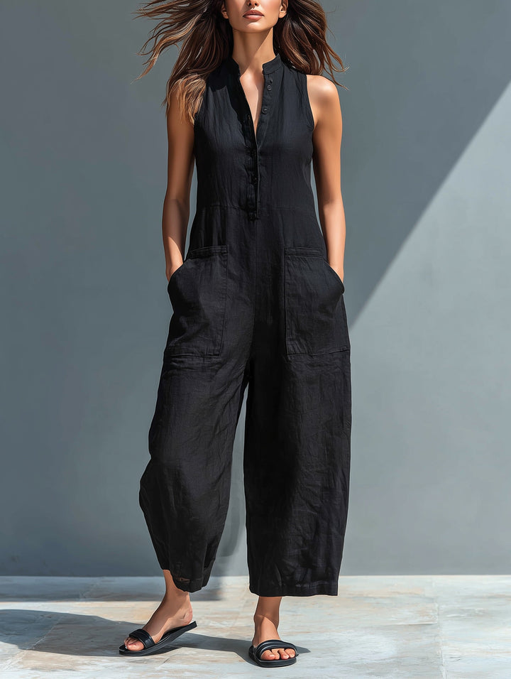 Linen_Sleeveless_Jumpsuit_with_Band_Collar_for_Women_copy_1