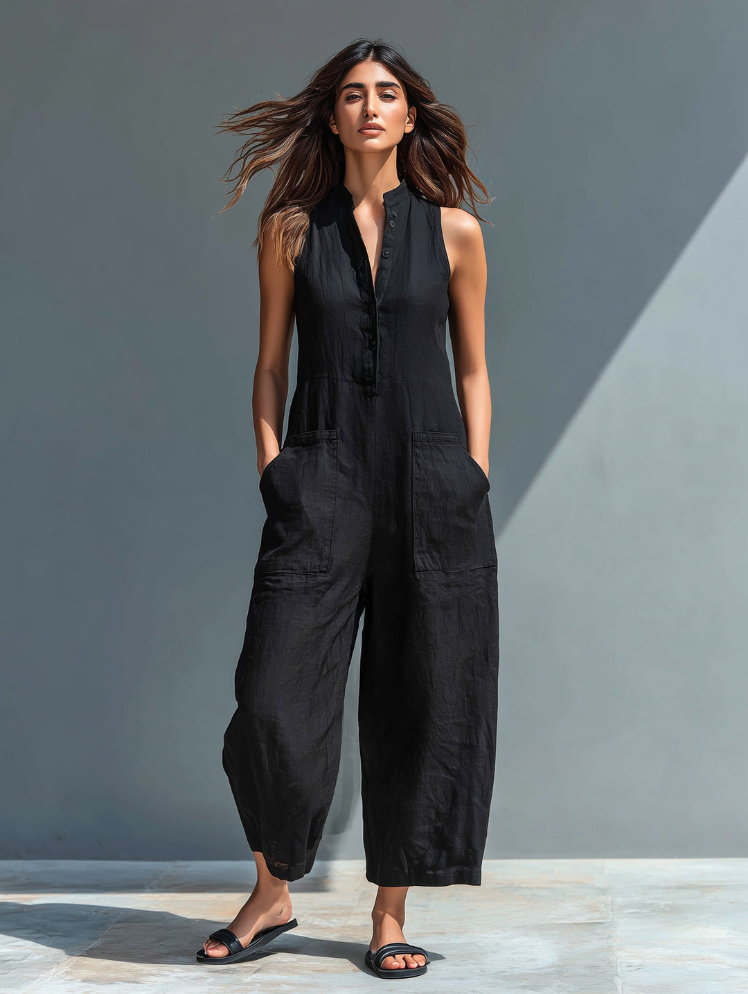 Linen_Sleeveless_Jumpsuit_with_Band_Collar_for_Women_copy_5