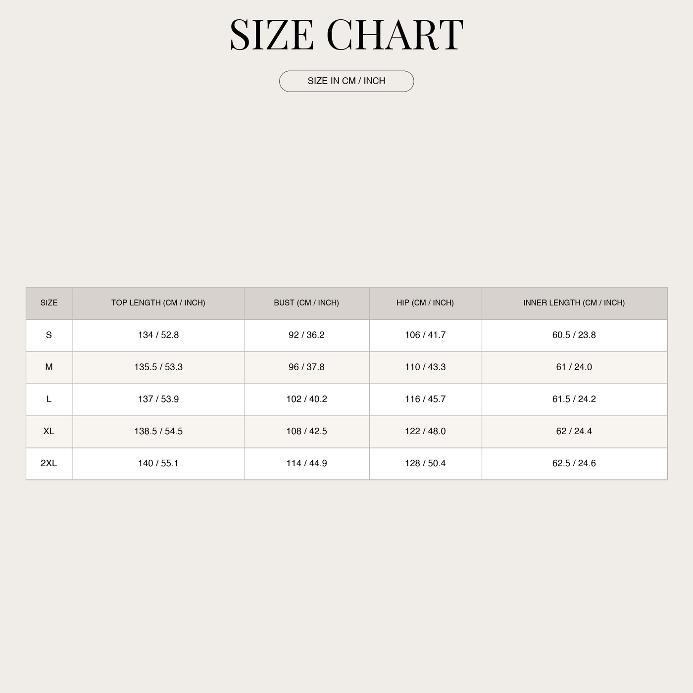 Linen Sleeveless Jumpsuit with Band Collar for Women size chart