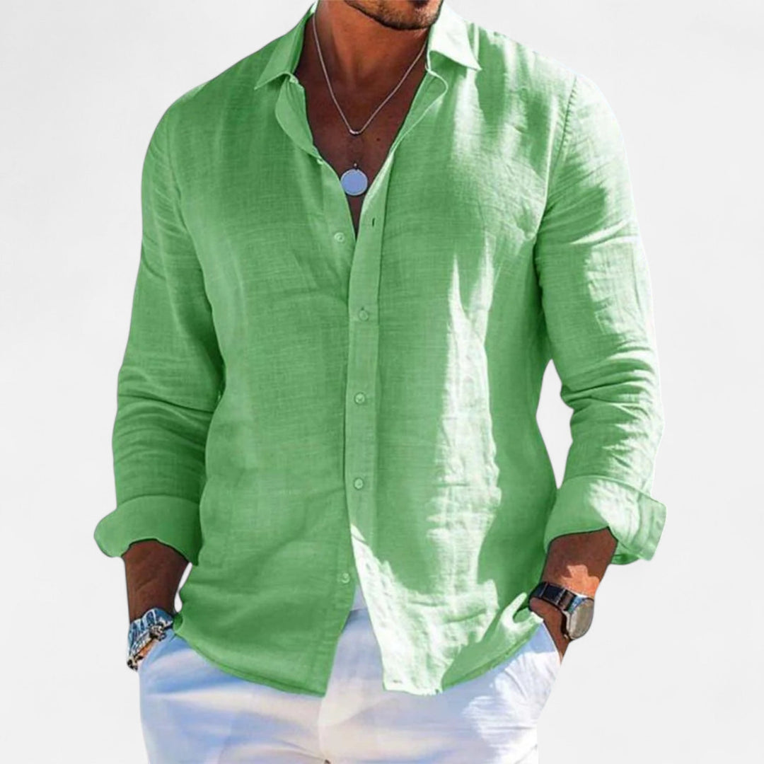 Linen_Summer_Shirt_Button_Down_Roll_Up_Sleeve_for_Men_4