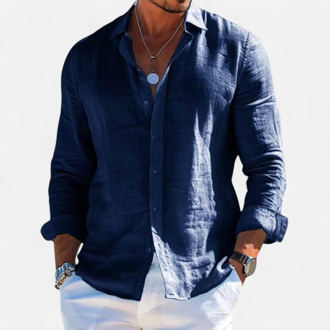 Linen_Summer_Shirt_Button_Down_Roll_Up_Sleeve_for_Men_7