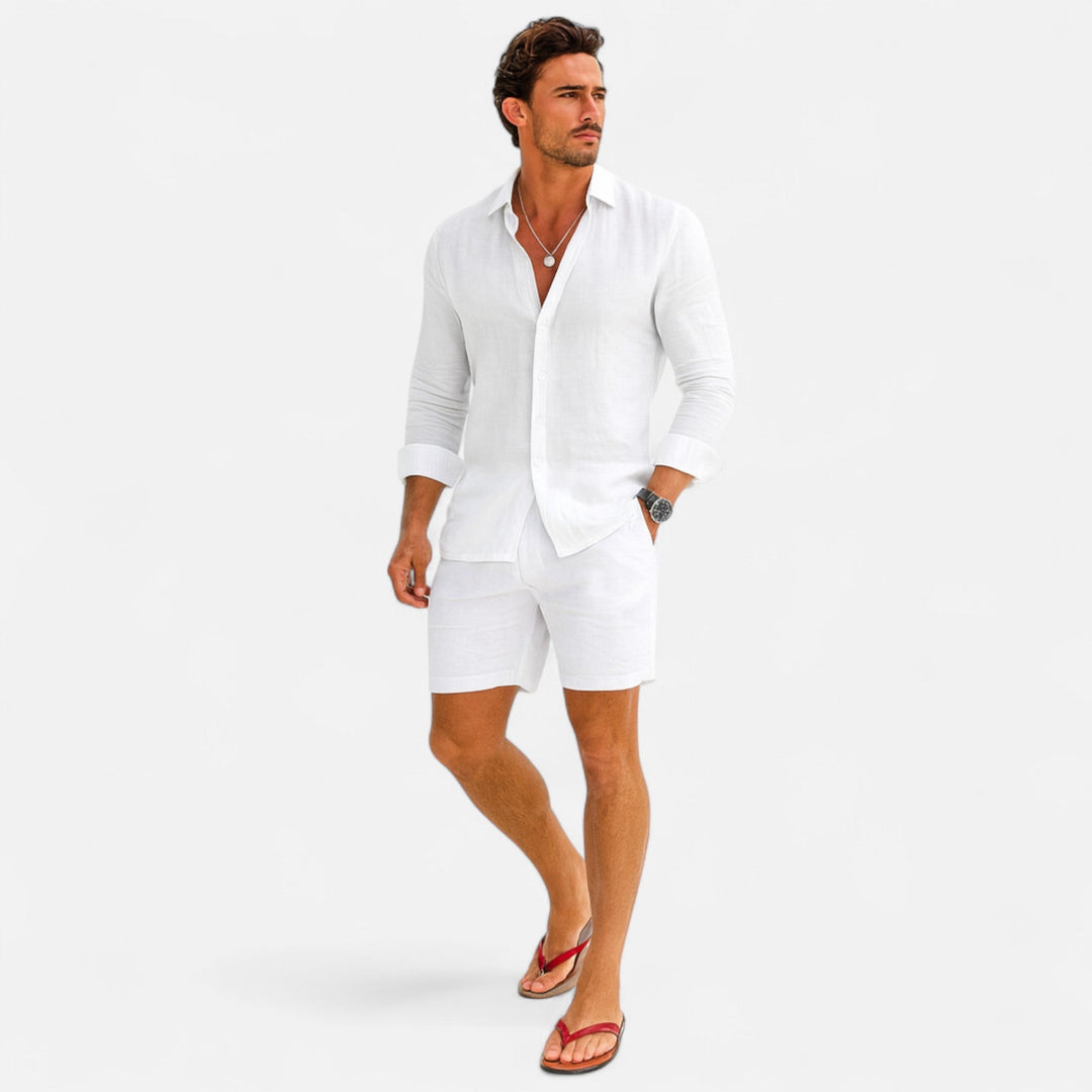 Linen_Summer_Shirt_Button_Down_Roll_Up_Sleeve_for_Men_9
