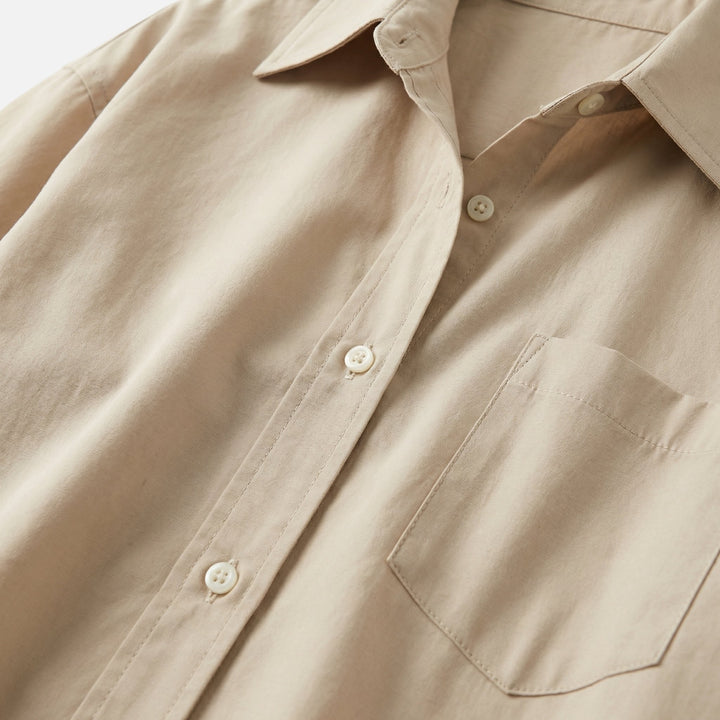 Loose Fit Longline Button-Down Shirt for Women