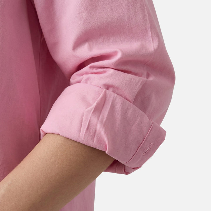 Loose Fit Longline Button-Down Shirt for Women