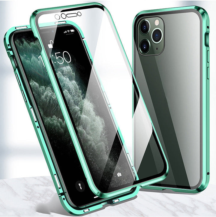 Magnetic Glass-Protective iPhone Case – 360° All-Around Protection with Elegant Design 14