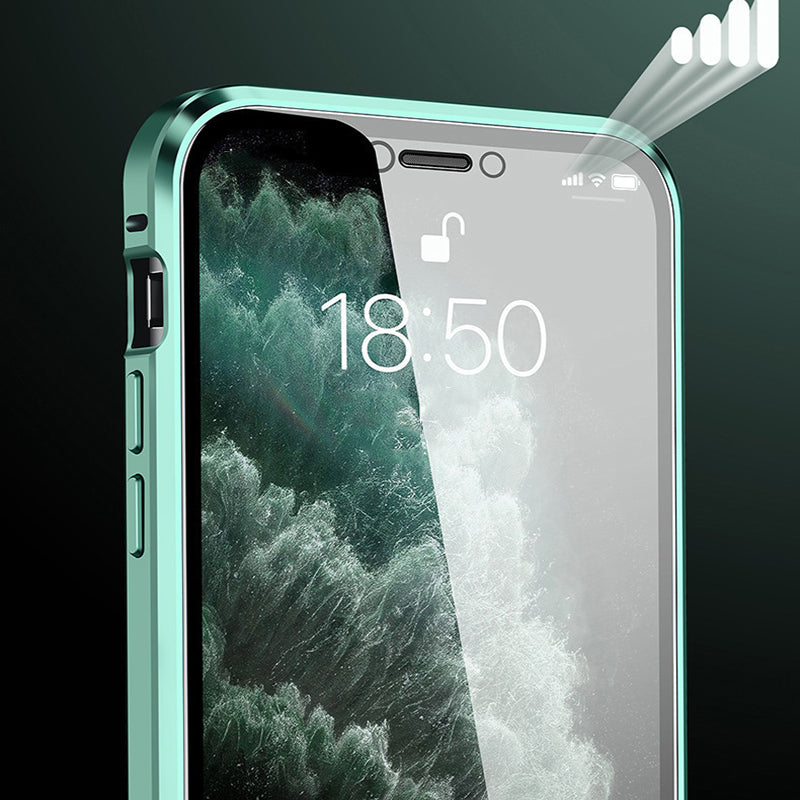 Magnetic Glass-Protective iPhone Case – 360° All-Around Protection with Elegant Design 5