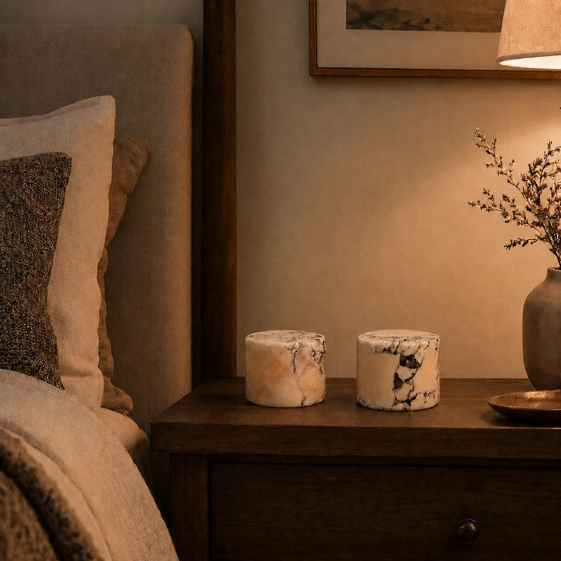 Marble Table Lamp – With Translucent Natural Veining and Selectable Light Color 5