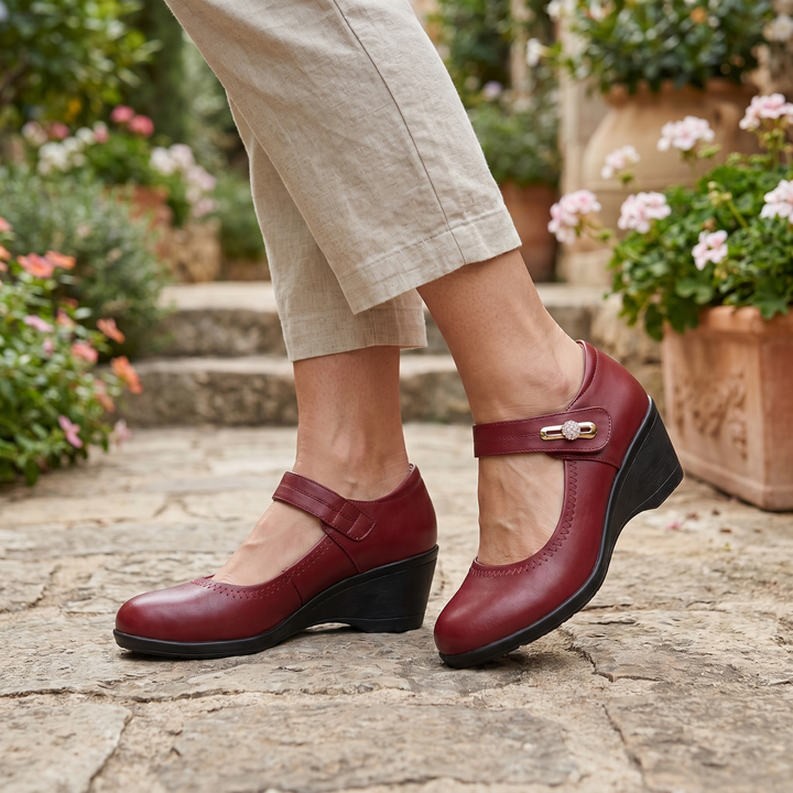 Mary Jane Comfort Wedge Heels for Women