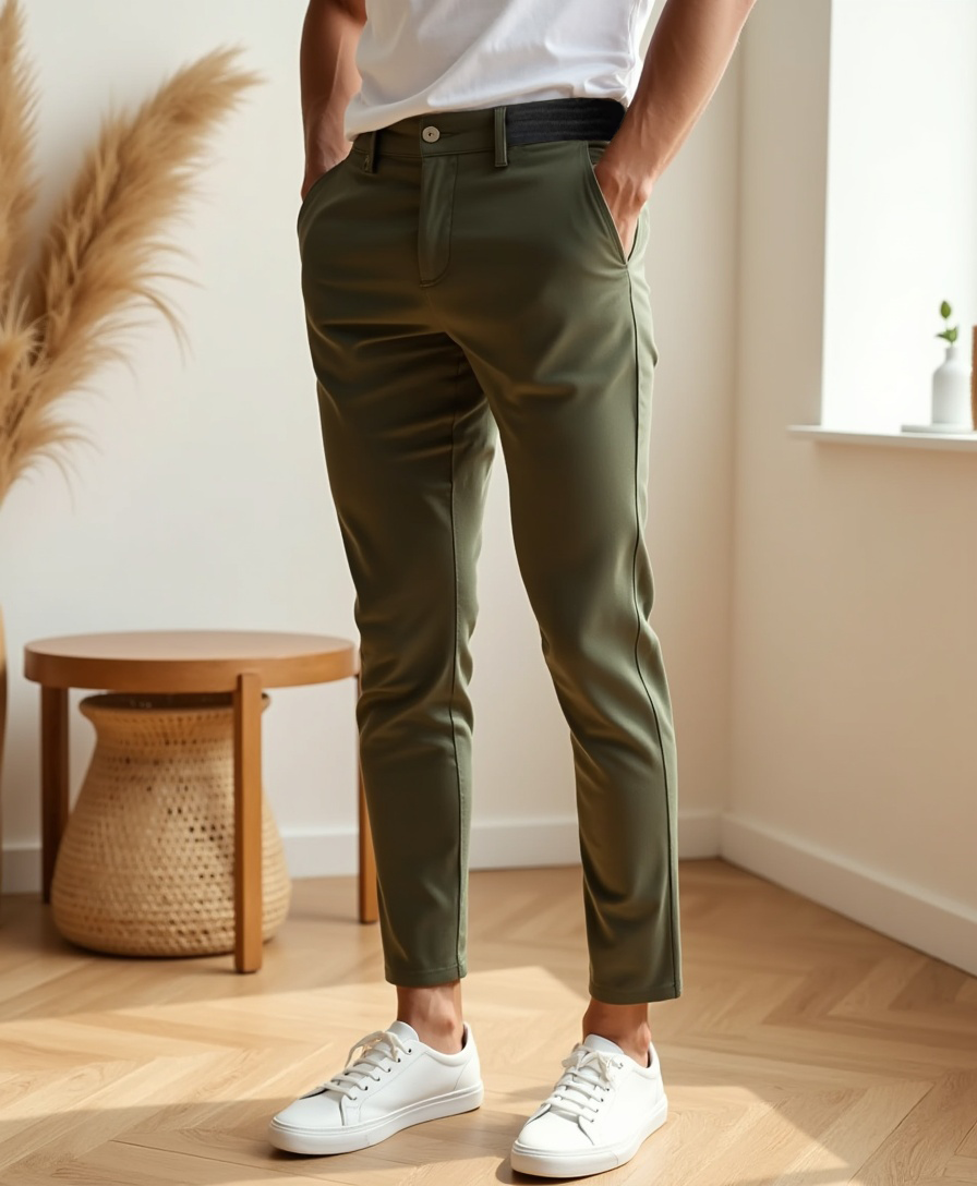 Cecole | Men’s Stretch Trousers with Slim Cut