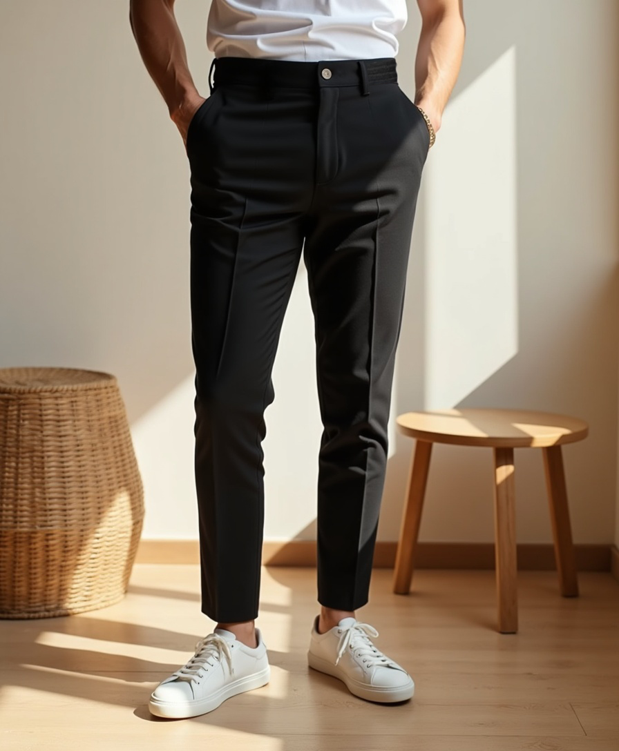 Cecole | Men’s Stretch Trousers with Slim Cut