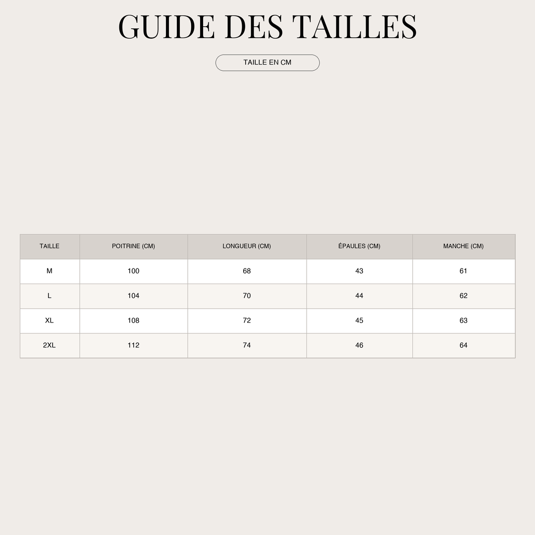 Pull en Maille Décontracté pour Homme – Confortable et doux au toucher size chart