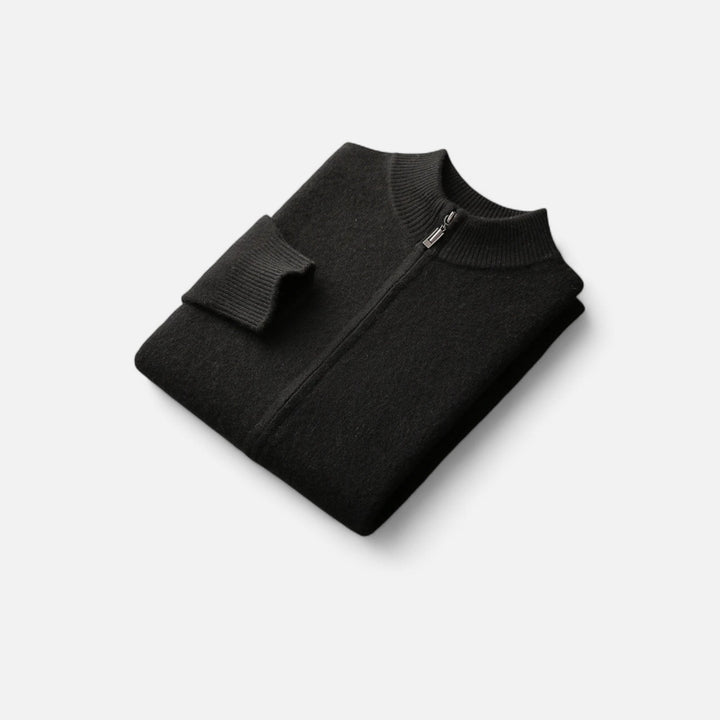 Men_s_Luxurious_Thick_Knit_Zip_Sweater_Mock_Collar_Design_7