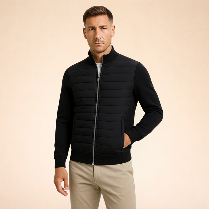 Men_s_Padded_Front_Jacket_Soft_Knit_Sleeves_and_Zip_Warmth_4